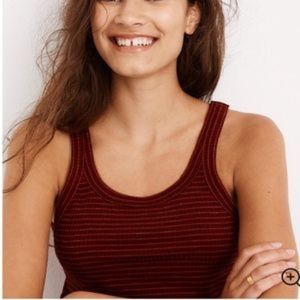 Madewell Ribbed Tank Top in Stripe